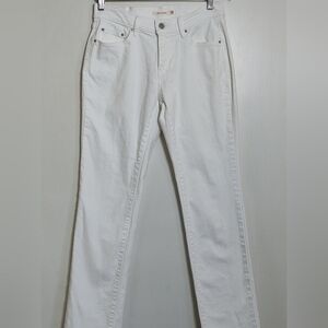Levi 505 Straight Leg Women's White Jeans